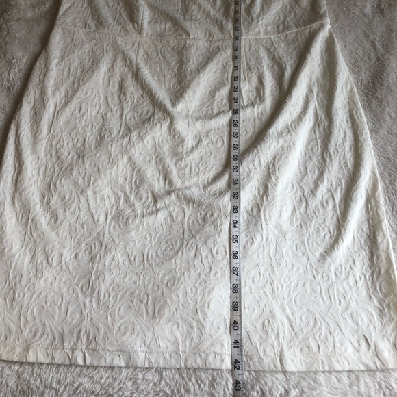 Plus Size Ivory Evening Dress - Picture 4 of 5